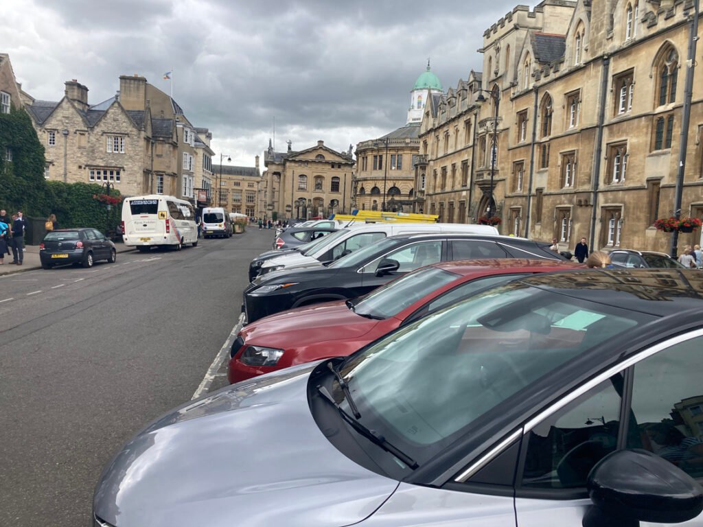 Cars parked in the Broad Street car park Oxford