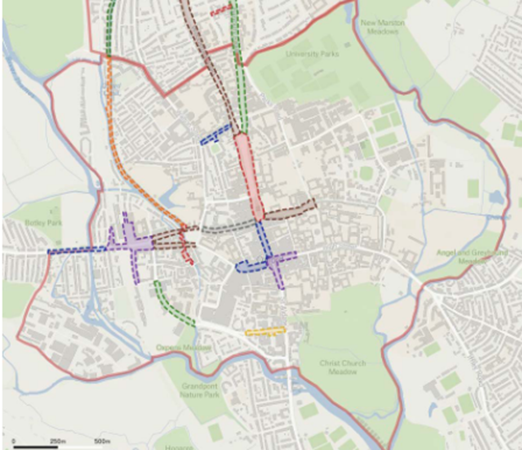 Map showing areas covered by COMPF phase 1